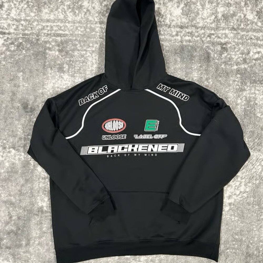 Vintage Graphic Black Hoodie